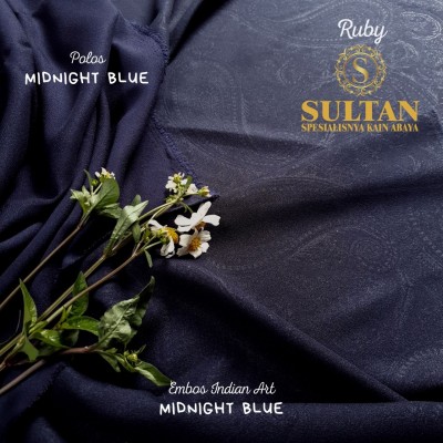 Embos Ruby Crêpe Midnight Blue